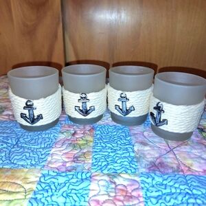 Kate Aspen "Anchors Away Tealights" (4) NWOT #KA20171NA